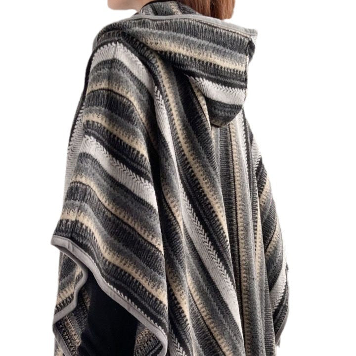 Ethnic Style Hooded Shawl Cape Dual-use