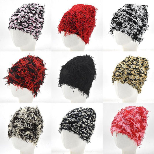 Autumn And Winter Thermal Knitting Woolen Cap Bowler Baotou